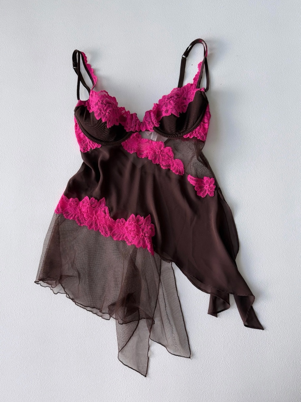 Victoria's Secret Fairy Top: Y2K Brown & Pink
Lace Babydoll